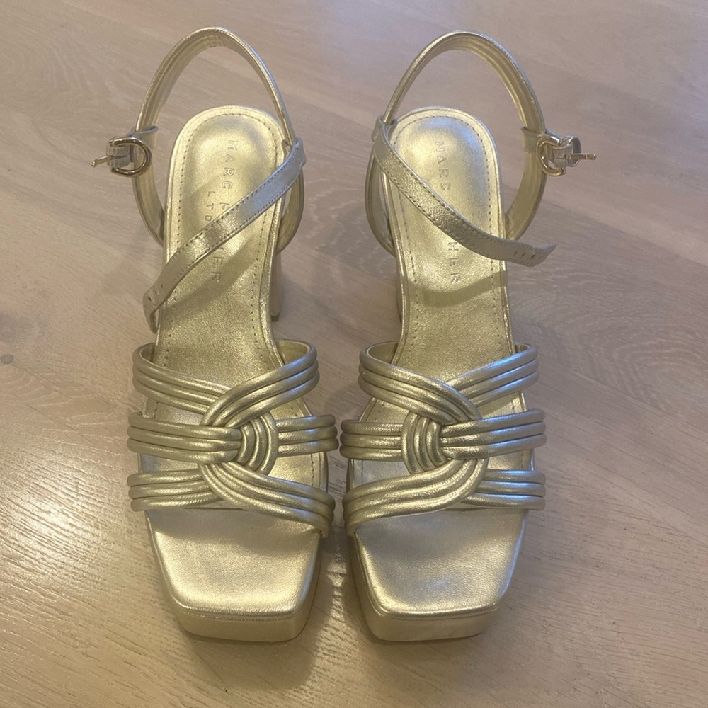 Marc Fisher Gold Heels